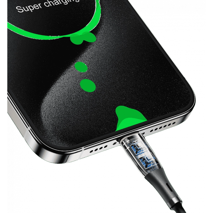 Кабель Keephone PD 27W Type-C to Lightning Liquid Silicone Cable black (DC-23015blk)