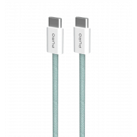 Charging cable Puro Braided Cable FABK4 USB-C to USB-C, 1.5m 60W 480mbps, green PUCCCFABK415MTNGRN