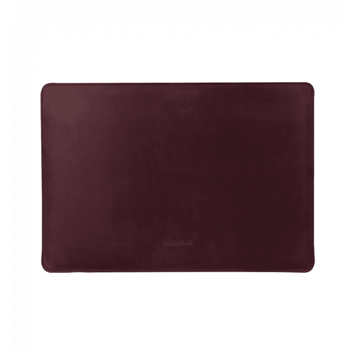 Шкіряний чохол INCARNE Gamma Plus MacBook Pro 14" 2021-2023 бордо