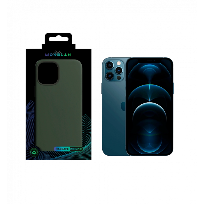 Чохол Monblan для iPhone 12 Pro Max Magnetic Silicone MagSafe (Cyprus Green)