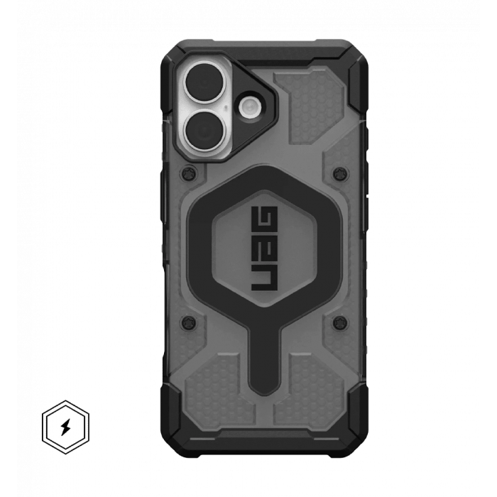 Чохол UAG для iPhone 17, Pathfinder Clear MagSafe, Ash/Black