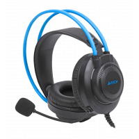 Headphones A4-Tech FH200i (Blue) with a microphone, gray + blue color