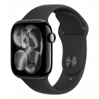Apple Watch Series 11 GPS 42mm Jet Black Aluminium Case with Black Sport Band - S/M (MEQT4)