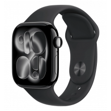 Apple Watch Series 11 GPS 42mm Jet Black Aluminium Case with Black Sport Band - S/M (MEQT4)