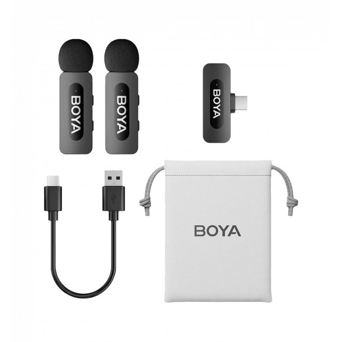 Беспроводной петличный микрофон BOYA BY-V20 Type-C Black