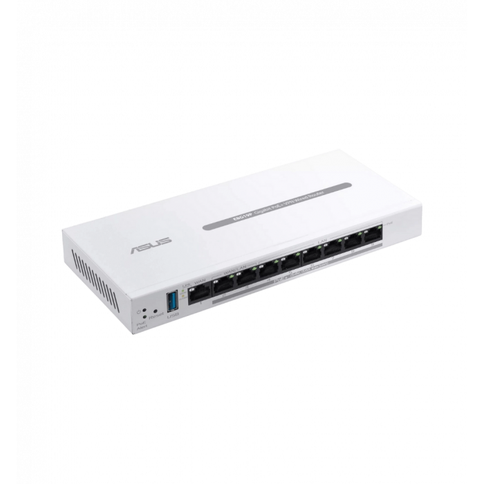 Маршрутизатор ASUS ExpertWiFi EBG19P 8xGE LAN (8xPoE), 1xGE WAN,  1xUSB 3.2, 123W, BT
