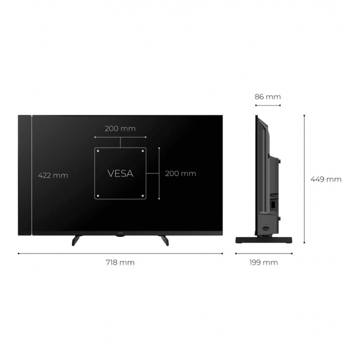 Телевізор KIVI 32", QLED, FHD, Google TV 32F720QB