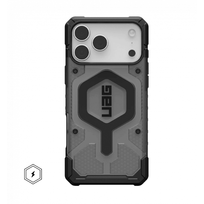 Чохол UAG для iPhone 17 Pro Max, Pathfinder Clear MagSafe, Ash/Black