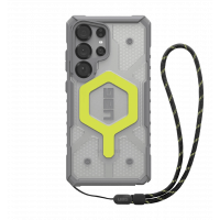 UAG case+strap for Samsung Galaxy S25 Ultra, Pathfinder Clear with Magnet Bundle, Active Neon Lanyard