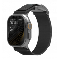 Ремінець AULUMU A11 band for Apple Watch,  Silver buckle+Carbon Green Strap silver+might purple A11-NL-SL-GY