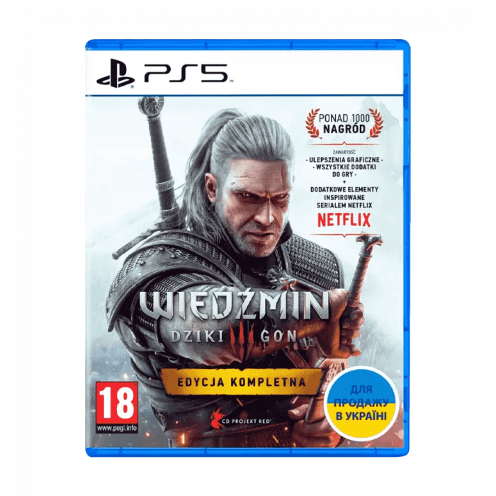 PS5 console game The Witcher 3: Wild Hunt Complete Edition, BD disc