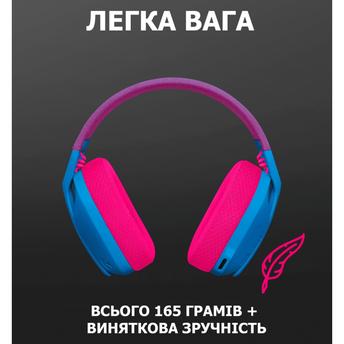 Гарнітура LOGITECH G435 LIGHTSPEED Wireless Gaming - BLUE (981-001062)