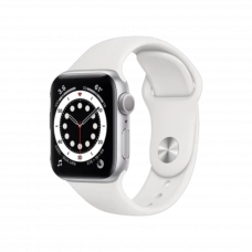 Apple Watch S6 44mm Sil Alu Case with White Sp Band (M00D3) БУ