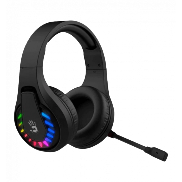 Гарнитура игровая Bloody GR230 с LED подсветкой, черный цвет, Bluetooth v5.2+2.4GHz+3.5 Jack