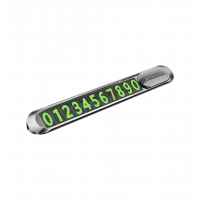 Parking Card Proove Parking Number Plate Metal Lock silver