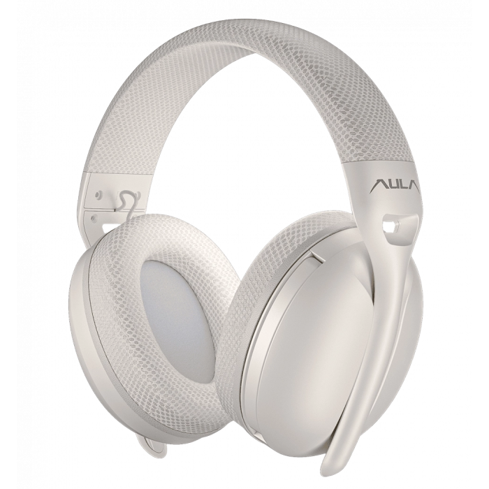 AULA S6 wireless headset - 3 in 1, wired, 2.4G wireless, Bluetooth milk tea