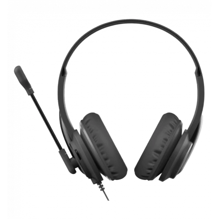 A4Tech HU-10 headphones with microphone and volume control, color black