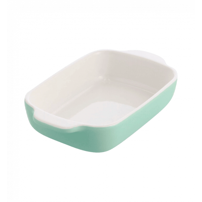 Baking dish with a lid KitchenAid porcelain, 24.1×15×6 cm, 0.9 l, pistachio color (CC007424-001)