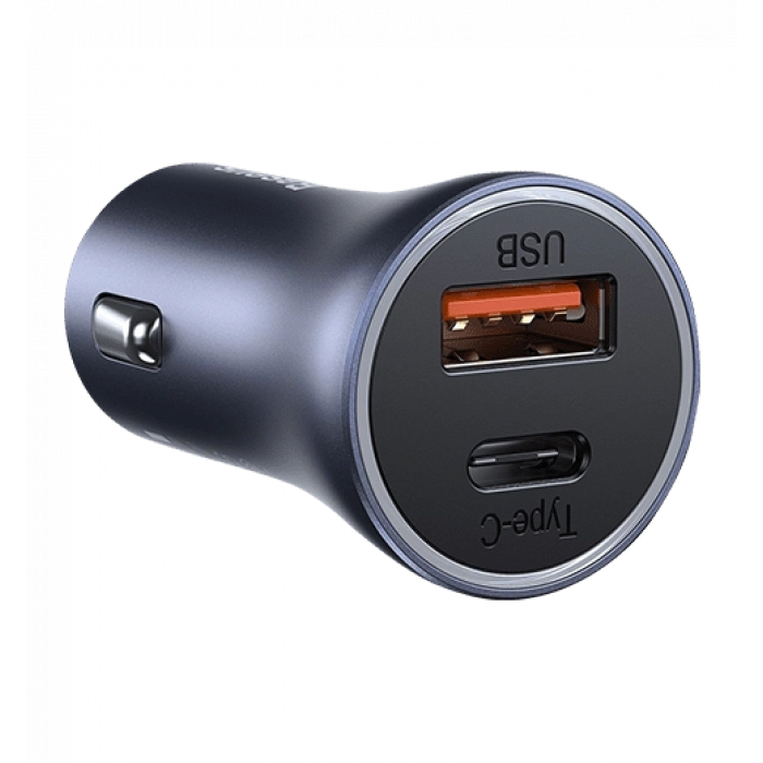 АЗП Baseus USB+USB-C Golden Contactor Pro 40W Dark Grey (CCJD-0G)