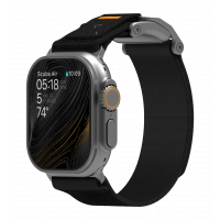 Ремінець AULUMU A11 band for Apple Watch,  Silver buckle+Black Strap black+black A11-NL-BK-SL