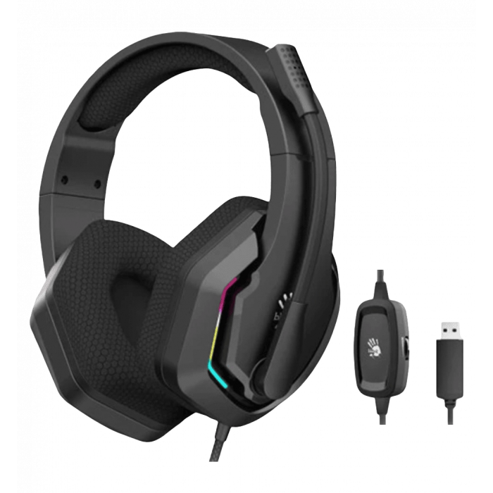 Gaming headset Bloody G260 with backlight, USB, color black