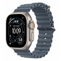 Apple Watch Ultra 3 GPS + Cellular 49mm Natural Titanium Case with Anchor Blue Ocean Band (MEWH4)