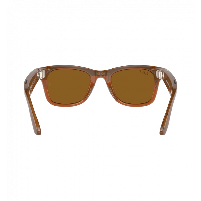 Smart glasses Ray-Ban Meta Wayfarer Shiny Caramel/Polar Brown size L (RW4006 670683 50-22)