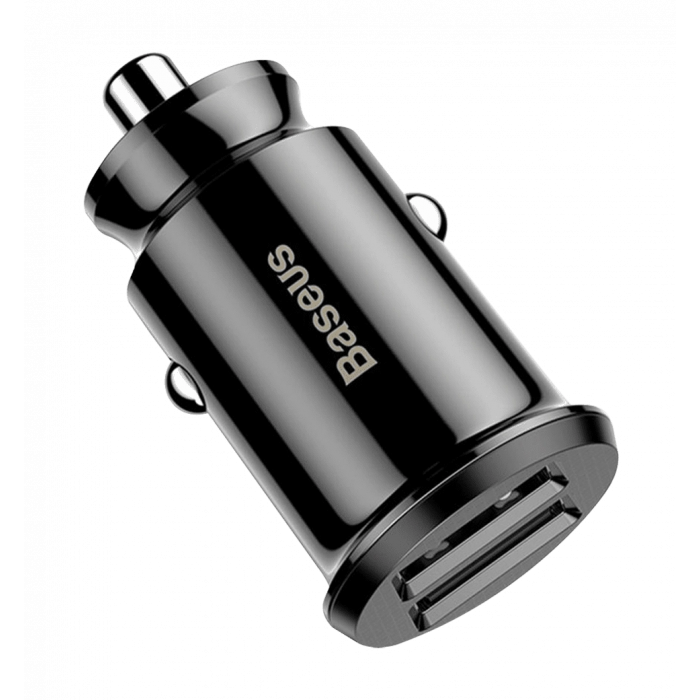 АЗП Baseus Grain 3.1A 2USB (черный) (CCALL-ML01)