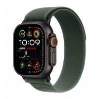 Apple Watch Ultra 2 49mm GPS + LTE Black Titanium Case with Green Trail Loop S/M (MYTJ3, MYQ33)