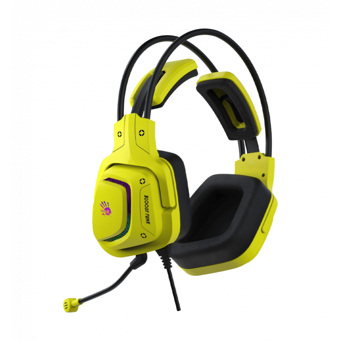 Gaming headset Bloody G575 Punk Yellow with backlight, USB