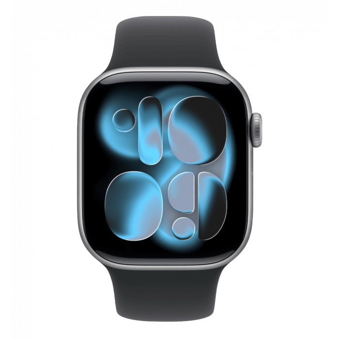 Apple Watch Series 11 GPS 42mm Space Grey Aluminium Case with Black Sport Band - S/M (MEQW4)