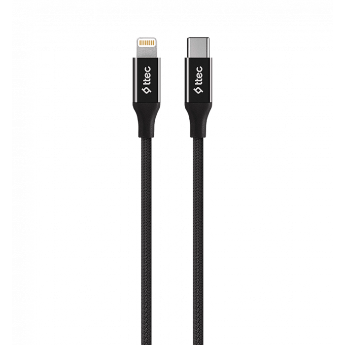 Кабель Ttec Alumi Cable Type-С- Lightning 1,5м Black (2DK41S)