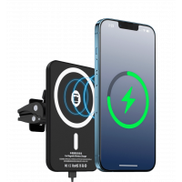 Автотримач Blueo Car Magnetic Wireless Charger Black (P007-BLK)
