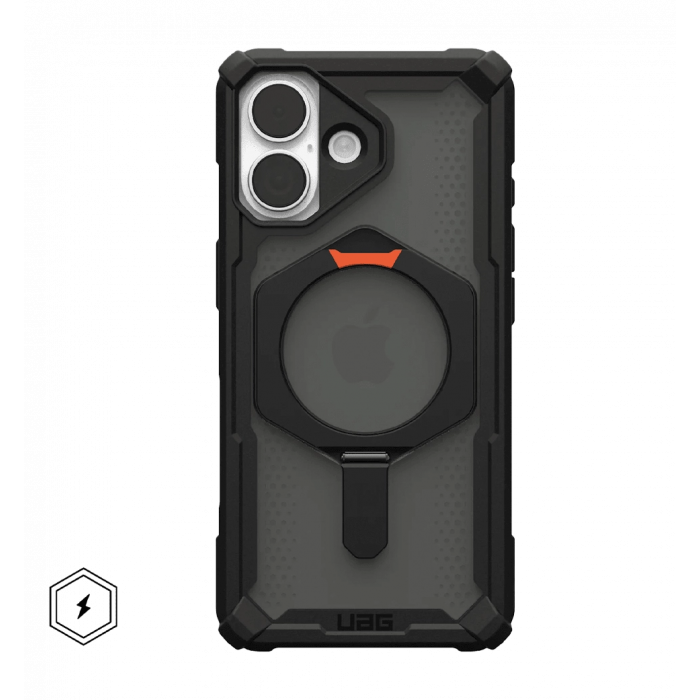 Чохол UAG для iPhone 17, Plasma XTE MagSafe, Black/Pop Orange