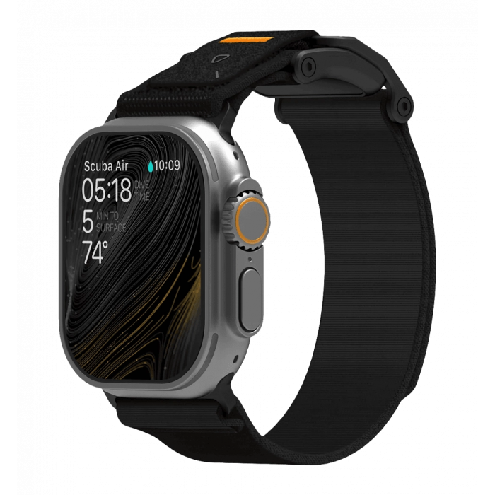 Ремінець AULUMU A11 band for Apple Watch, Black buckle+Black Strap black+black 22mm A11-NL-BK-BK