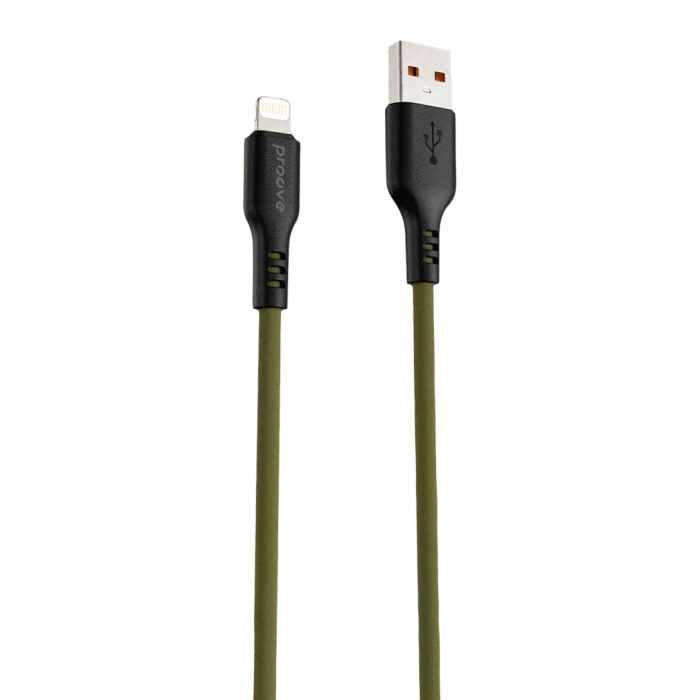 Кабель Proove Rebirth Lightning 2.4A (1m) (green)