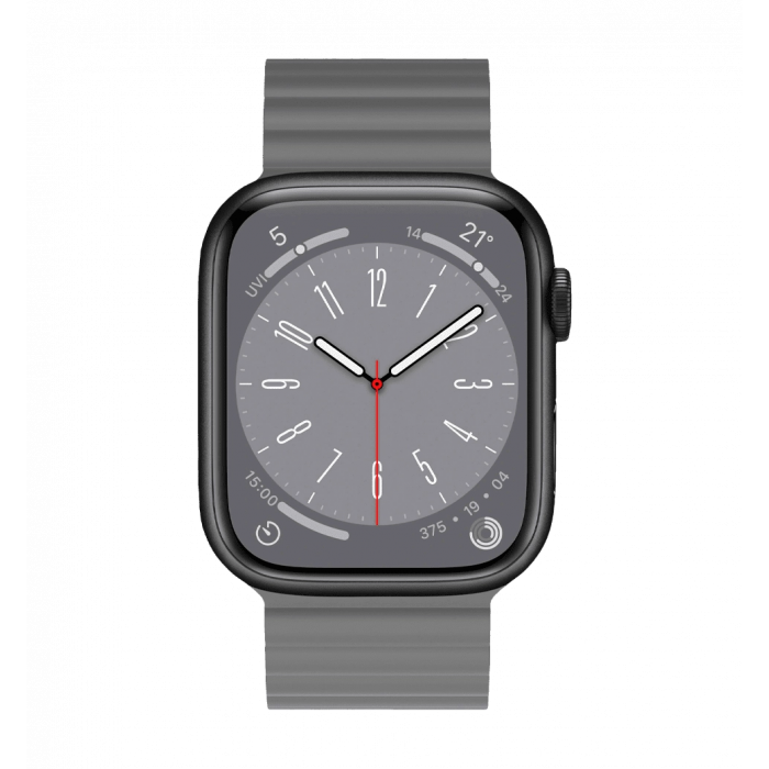 Ремінець Wiwu для Apple Watch 38/40/41mm Magnetic silicone watch band Gray-Orange