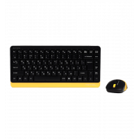 A4Tech Fstyler FG1110, комплект бездротовий клавіатура з мишою, чорний+жовтий колір