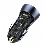 АЗП Baseus USB+USB-C Golden Contactor Pro 40W Dark Grey (CCJD-0G)