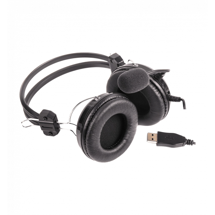 A4-Tech HU-35 USB headphones with a microphone, black
