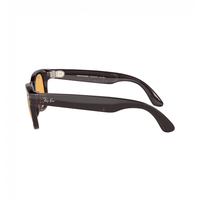 Smart glasses Ray-Ban Meta Wayfarer Shiny Rebel Black/Amber size L (RW4006 675385 50-22)