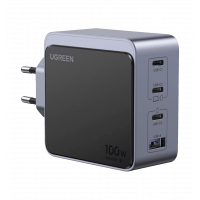 Адаптер UGREEN X565 Nexode Air USB-A+3xUSB-C 100W GaN Tech Fast Charger Space Gray (35043)