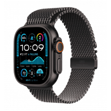 Apple Watch Ultra 2 49mm GPS + LTE Black Titanium Case with Black Titanium Milanese Loop Large (MX5V3)