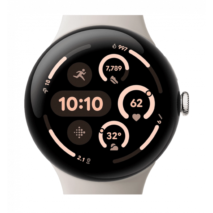 Смарт-годинник Google Pixel Watch 3 Wifi 41mm Silver Case/Porcelain Band