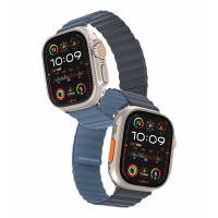 Ремешок Keephone iBands, Silicone Magnetic Snap Light Blue+Dark Blue (KPIBA49LBLDBL)