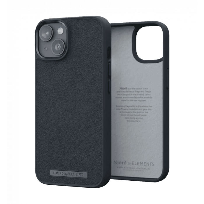 Чохол Njord Suede Comfort+ Case Black for iPhone 14 (NA41CM00)