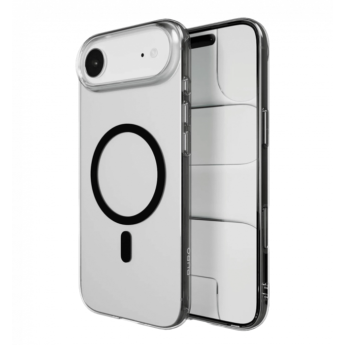Чохол Puro Cover in TPU+PC "LITE MAG" with Magsafe for iPhone 17 Air, Transparent Black (PUIPC1766LITEMBLK)