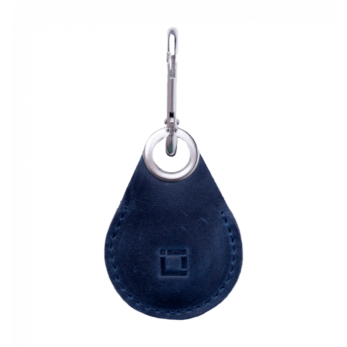 Шкіряний чохол INCARNE Key Tag для AirTag синій