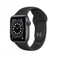Apple Watch S6 40mm Sp Gray Alu Black Sp Band (MG133) BU
