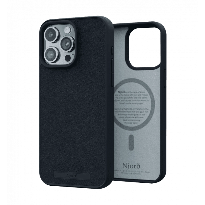 Чохол Njord Suede MagSafe Case Black for iPhone 15 Pro (NA53SU00)